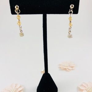 Beautiful Yellow Swarovski Earrings